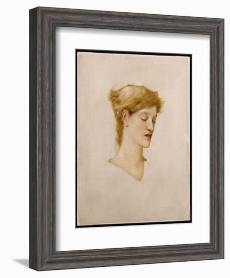 The Head of a Woman-Edward Burne-Jones-Framed Giclee Print