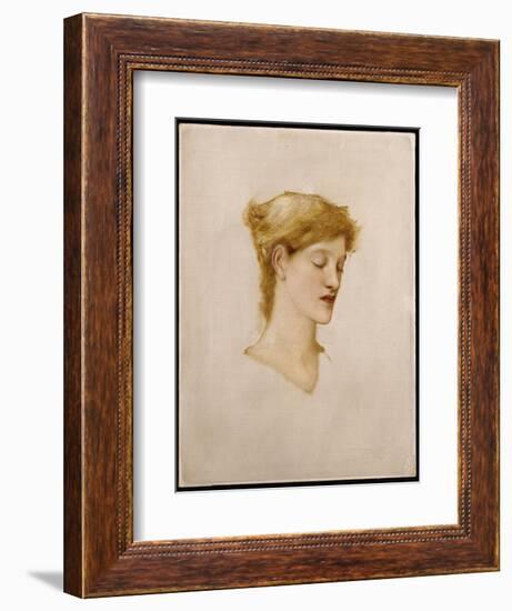 The Head of a Woman-Edward Burne-Jones-Framed Giclee Print