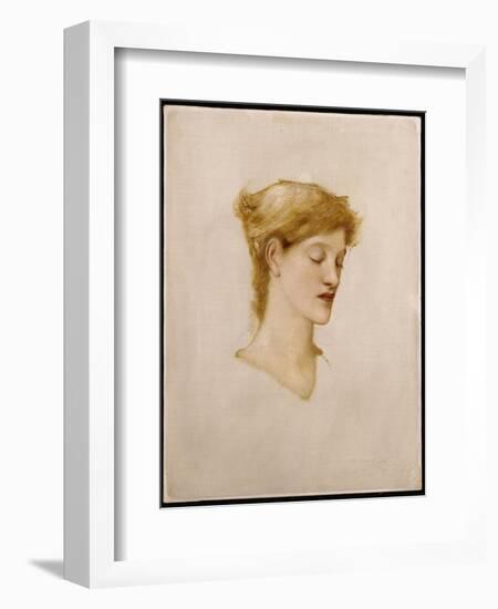 The Head of a Woman-Edward Burne-Jones-Framed Giclee Print