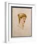 The Head of a Woman-Edward Burne-Jones-Framed Giclee Print