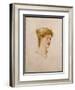 The Head of a Woman-Edward Burne-Jones-Framed Giclee Print