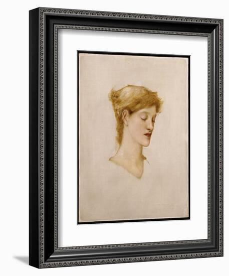 The Head of a Woman-Edward Burne-Jones-Framed Giclee Print