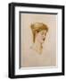 The Head of a Woman-Edward Burne-Jones-Framed Giclee Print