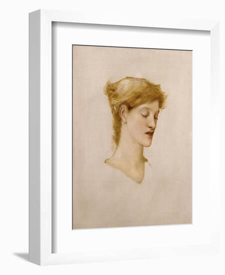 The Head of a Woman-Edward Burne-Jones-Framed Giclee Print