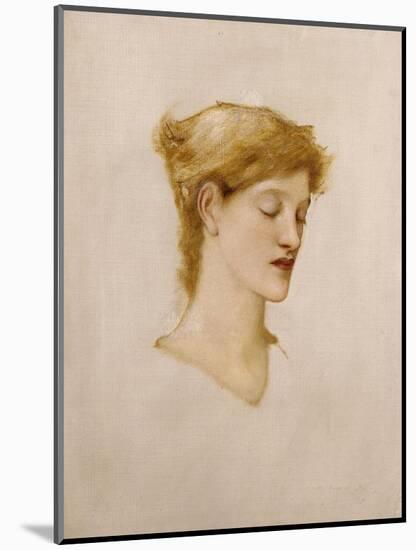 The Head of a Woman-Edward Burne-Jones-Mounted Giclee Print