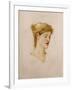 The Head of a Woman-Edward Burne-Jones-Framed Giclee Print