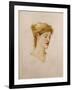 The Head of a Woman-Edward Burne-Jones-Framed Giclee Print