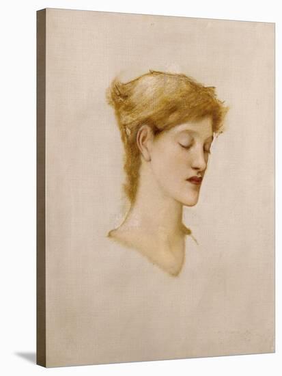 The Head of a Woman-Edward Burne-Jones-Stretched Canvas