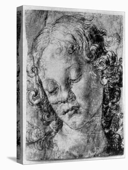 The Head of an Angel, 15th Century-Andrea del Verrocchio-Stretched Canvas