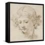 The Head of an Angel, Looking Down to the Left-Pietro da Cortona-Framed Stretched Canvas