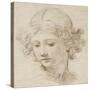 The Head of an Angel, Looking Down to the Left-Pietro da Cortona-Stretched Canvas