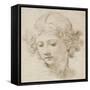The Head of an Angel, Looking Down to the Left-Pietro da Cortona-Framed Stretched Canvas