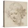 The Head of an Angel, Looking Down to the Left-Pietro da Cortona-Stretched Canvas