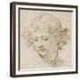 The Head of an Angel, Looking Down to the Left-Pietro da Cortona-Framed Giclee Print