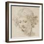 The Head of an Angel, Looking Down to the Left-Pietro da Cortona-Framed Giclee Print