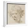 The Head of an Angel, Looking Down to the Left-Pietro da Cortona-Framed Giclee Print