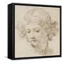 The Head of an Angel, Looking Down to the Left-Pietro da Cortona-Framed Stretched Canvas