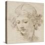 The Head of an Angel, Looking Down to the Left-Pietro da Cortona-Stretched Canvas