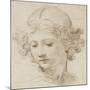 The Head of an Angel, Looking Down to the Left-Pietro da Cortona-Mounted Giclee Print