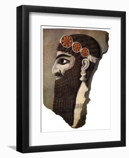 The head of an Assyrian priest or winged divinity, 1933-1934. Artist: Unknown-Unknown-Framed Giclee Print