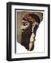 The head of an Assyrian priest or winged divinity, 1933-1934. Artist: Unknown-Unknown-Framed Giclee Print