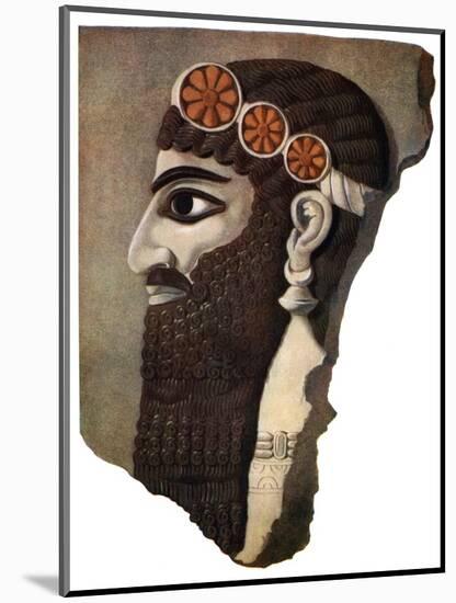 The head of an Assyrian priest or winged divinity, 1933-1934. Artist: Unknown-Unknown-Mounted Giclee Print