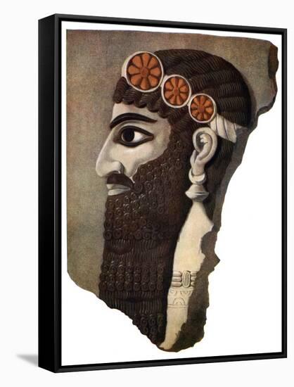 The head of an Assyrian priest or winged divinity, 1933-1934. Artist: Unknown-Unknown-Framed Stretched Canvas