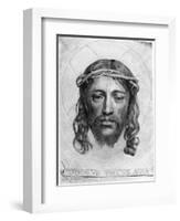 The Head of Christ, 1735-Claude Mellan-Framed Giclee Print