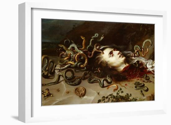 The Head of Medusa, circa 1618-Peter Paul Rubens-Framed Giclee Print