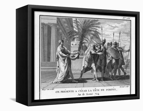 The Head of Pompeius Treacherously Murdered in Egypt is Brought to His Opponent Caesar-Augustyn Mirys-Framed Stretched Canvas