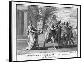 The Head of Pompeius Treacherously Murdered in Egypt is Brought to His Opponent Caesar-Augustyn Mirys-Framed Stretched Canvas