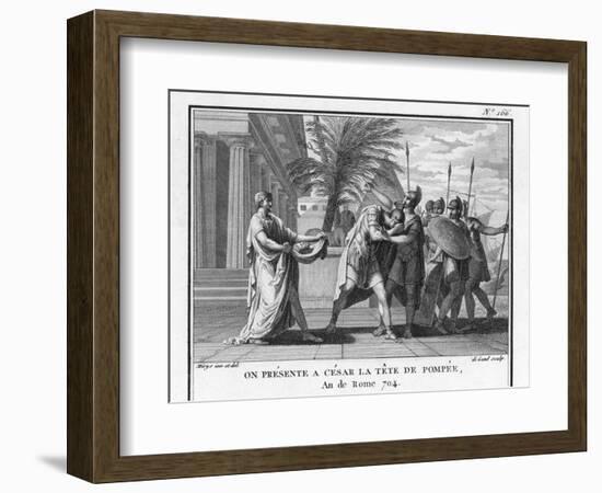 The Head of Pompeius Treacherously Murdered in Egypt is Brought to His Opponent Caesar-Augustyn Mirys-Framed Photographic Print