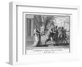 The Head of Pompeius Treacherously Murdered in Egypt is Brought to His Opponent Caesar-Augustyn Mirys-Framed Photographic Print