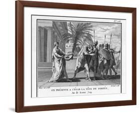 The Head of Pompeius Treacherously Murdered in Egypt is Brought to His Opponent Caesar-Augustyn Mirys-Framed Photographic Print