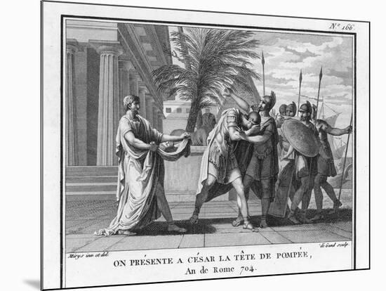 The Head of Pompeius Treacherously Murdered in Egypt is Brought to His Opponent Caesar-Augustyn Mirys-Mounted Photographic Print