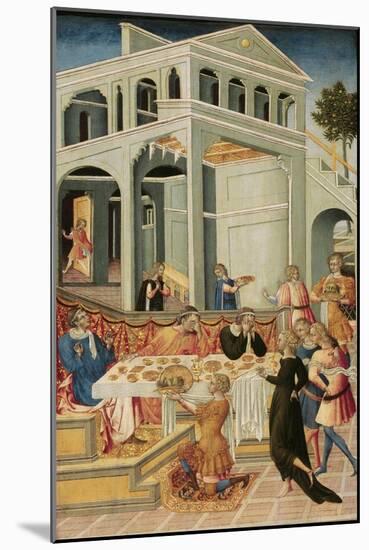 The Head of Saint John the Baptist Brought before Herod, 1455-1460-Giovanni di Paolo-Mounted Giclee Print