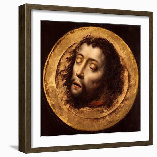 The Head of Saint John the Baptist-Aelbrecht Bouts-Framed Giclee Print