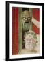 The Head of the Elderly Silenus, under a Silenus Mask, East Wall, Oecus 5, 60-50 BC-null-Framed Giclee Print