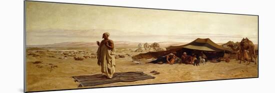 The Head of the House at Prayer-Frederick Goodall-Mounted Giclee Print