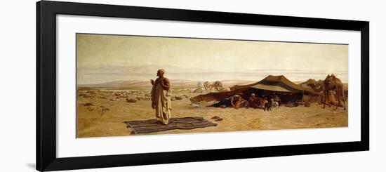 The Head of the House at Prayer-Frederick Goodall-Framed Premium Giclee Print