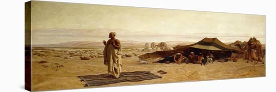 The Head of the House at Prayer-Frederick Goodall-Stretched Canvas