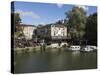 The Head of the River Pub Beside the River Thames, Oxford, Oxfordshire, England, UK, Europe-Stuart Black-Stretched Canvas