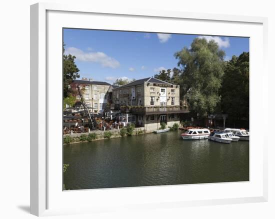 The Head of the River Pub Beside the River Thames, Oxford, Oxfordshire, England, UK, Europe-Stuart Black-Framed Photographic Print