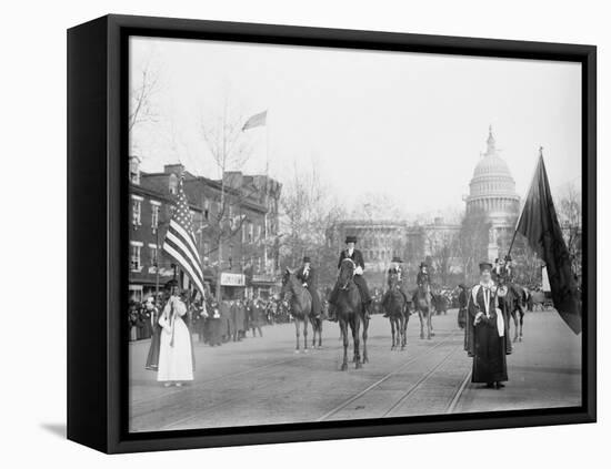 The Head of the Women's Suffrage Parade Photograph - Washington, DC-Lantern Press-Framed Stretched Canvas
