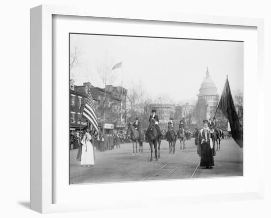 The Head of the Women's Suffrage Parade Photograph - Washington, DC-Lantern Press-Framed Art Print