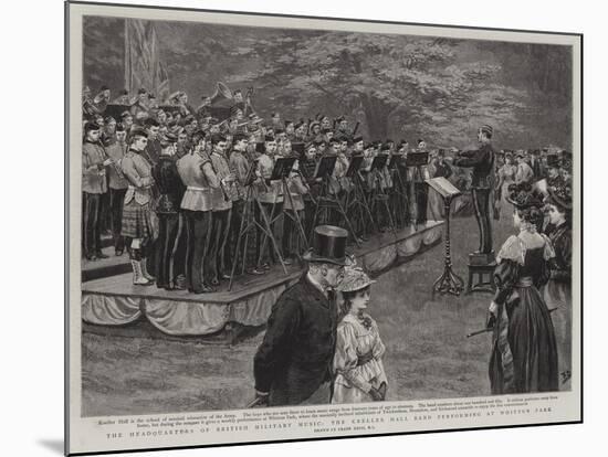 The Headquarters of British Military Music, the Kneller Hall Band Performing at Whitton Park-Frank Dadd-Mounted Giclee Print