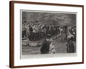 The Headquarters of British Military Music, the Kneller Hall Band Performing at Whitton Park-Frank Dadd-Framed Giclee Print