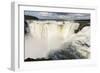 The headwater of Iguazu Falls with a rainbow from the Argentinian-James White-Framed Photographic Print