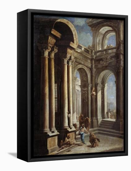 The Healing of Blind Man of Jericho-Sebastiano Ricci-Framed Stretched Canvas