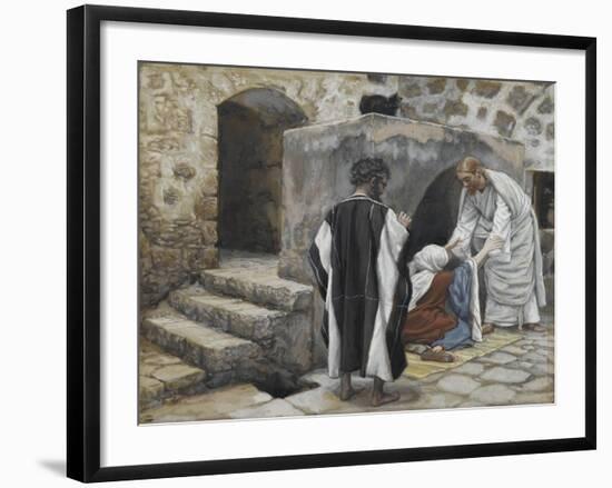 The Healing of Peter's Mother-In-Law from 'The Life of Our Lord Jesus Christ'-James Jacques Joseph Tissot-Framed Giclee Print